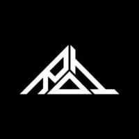 diseño creativo del logotipo de la letra rdi con gráfico vectorial, logotipo simple y moderno de rdi en forma de triángulo. vector