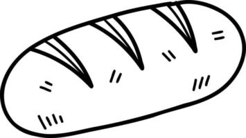 Hand Drawn yummy baked bread illustration vector