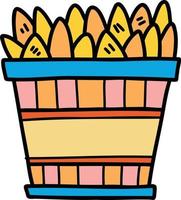 Hand Drawn french fries illustration vector