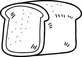 Hand Drawn yummy baked bread illustration vector