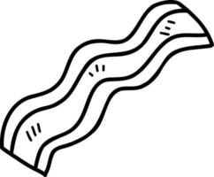 Hand Drawn bacon strips illustration vector
