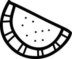 Hand Drawn sliced watermelon illustration vector