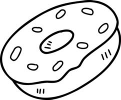 Hand Drawn yummy donuts illustration vector