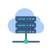 Data center servers. Connecting to big data on the cloud. large amount of data storage vector