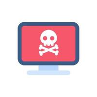 protección contra virus de gusanos informáticos de piratas informáticos. vector