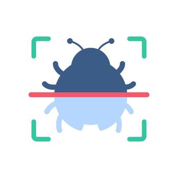 Protection against viruses from computer worms from hackers. vector