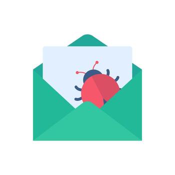 Protection against viruses from computer worms from hackers. vector