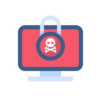 Protection against viruses from computer worms from hackers. vector