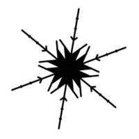 Vector snowflake  web Icon isolated