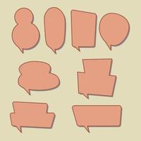 SET OF SPEECH BUBBLE ELEMENTS FOR DESIGN. vector