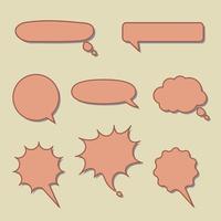 SET OF SPEECH BUBBLE ELEMENTS FOR DESIGN. vector