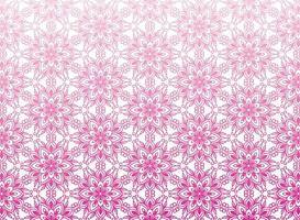 Ethnic decorative pink floral mandala pattern on white background vector