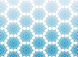 Ethnic decorative blue mandala pattern on white background vector