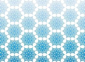 Ethnic decorative blue mandala pattern on white background vector