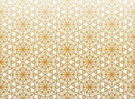 Ethnic golden floral mandala pattern on white background vector