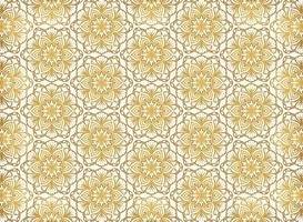 Abstract golden floral mandala pattern background vector