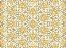 Abstract golden floral mandala pattern background vector