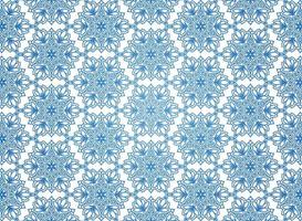 Ethnic decorative blue mandala pattern on white background vector