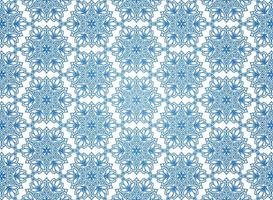 Ethnic decorative blue mandala pattern on white background vector