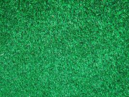 Closeup view of green grass soccer field background. Wallpaper for work and design. photo