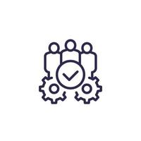 HR and management line icon vector