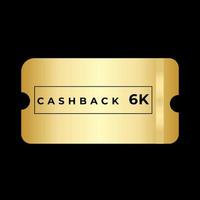 Golden Ticket Cashback 6k illustrator vector