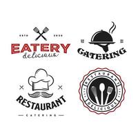 restaurant and barbecue logo icon and vector