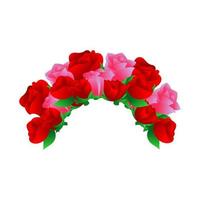 Rose flower ornament. Rose flower decoration. Rose flower wedding ornament template. Rose flower vector illustration
