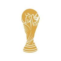 Trophy Fifa World Cup Logo Mondial Champion. Trophy vector illustration. Symbol of a champion.