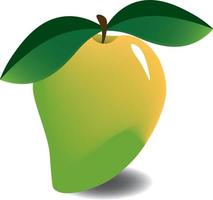 yellow Mango icon fresh fruit. Vector illustration