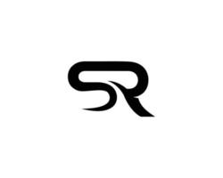Diseño de logotipo sr letras abstractas iniciales monograma vector concepto.