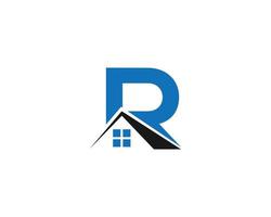 letra creativa r real estate home logo monograma diseños vector plantilla.