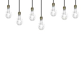 Hanging lamps isolated on white background with copy space for design. Clipping path photo