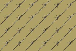 Barbed wire, seamless pattern, print, gift wrap, fabric print. Background Military camp. Camouflage photo