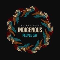 diseño de saludo del día de los pueblos indígenas vector