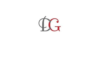 Alphabet letters Initials Monogram logo DG, GD, D and G vector