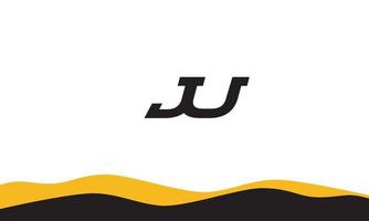 Alphabet letters Initials Monogram logo JU, UJ, J and U vector