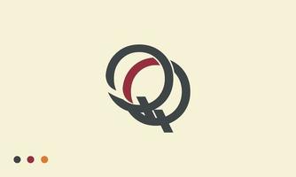 Alphabet letters Initials Monogram logo QQ vector