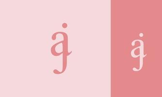 Alphabet letters Initials Monogram logo AJ, JA, A and J vector