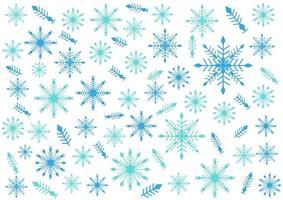 Abstract Blue Snowflake Pattern Background Vector Illustration.