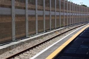 Railroad Tracks and Railway Cars in Israel. photo