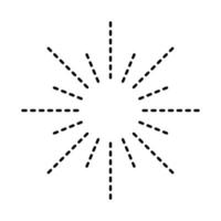 Sunburst outline icon vector