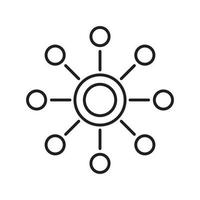 network outline icon vector