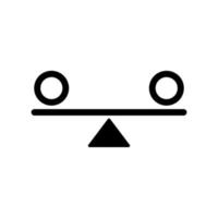 balance outline icon vector