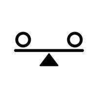 balance outline icon vector