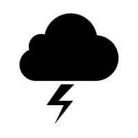 thunder flat icon vector