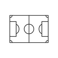 soccer field outline icon vector