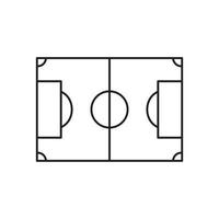 soccer field outline icon vector