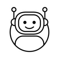 robot outline icon vector