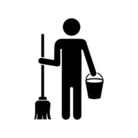 cleaner man icon vector